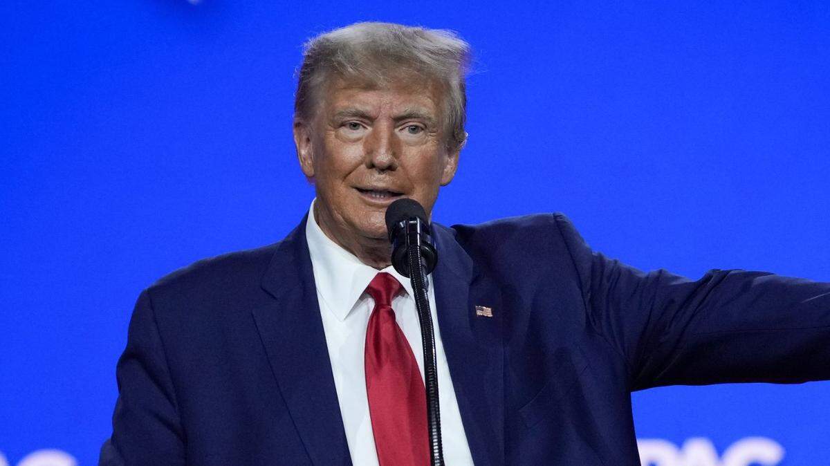 El expresidente Donald J. Trump habla en la Conferencia de Acción Política Conservadora, CPAC 2023, en el Gaylord National Resort & Convention Center. Crédito obligatorio: Jack Gruber-USA TODAY