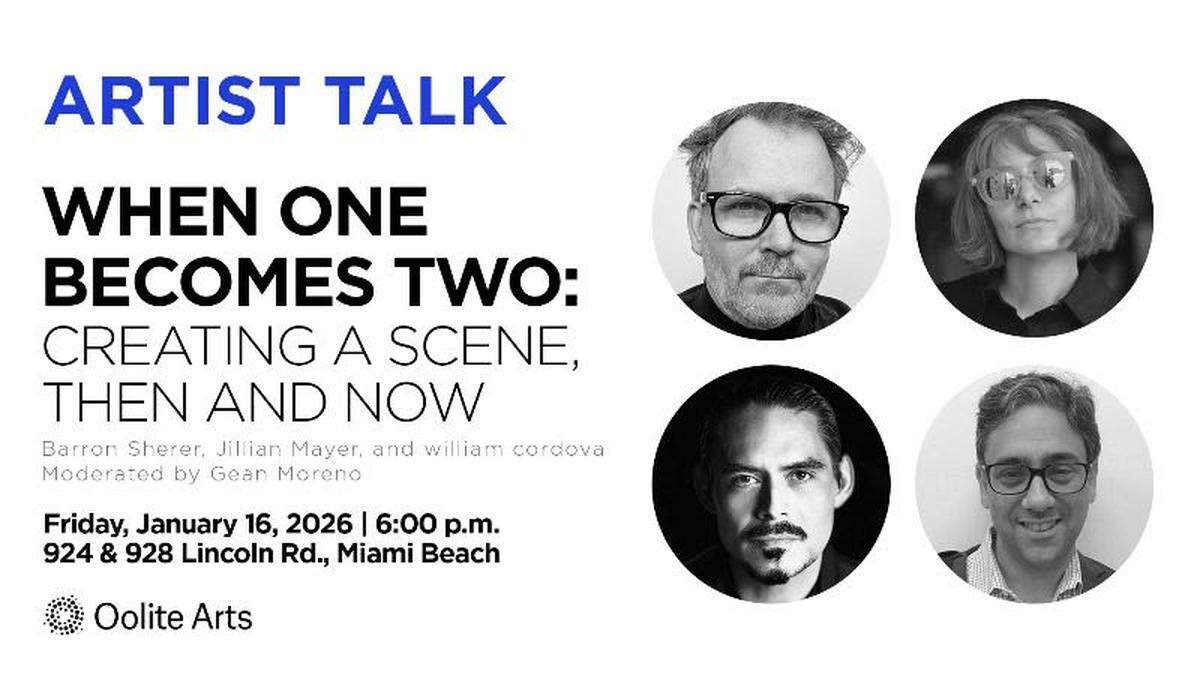 Panel que reúne artistas para reflexionar sobre el ecosistema cultural de Miami. Moderado por el curador Gean Moreno junto con Barron Sherer, Jillian Mayer y William Cordova.&nbsp;