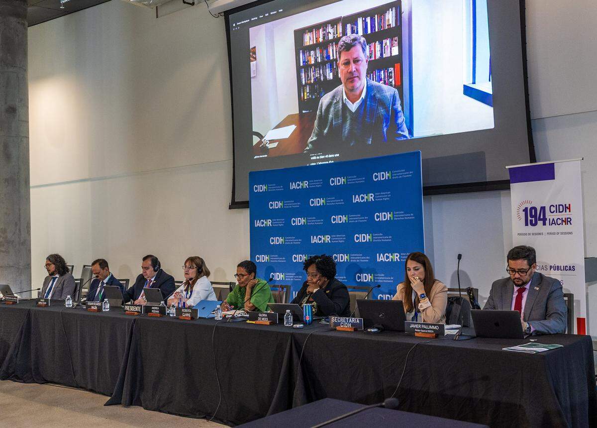 Panelist discussed different issues the Haiti: Arm trafficking and its impact on human rights (Ex Officio) (IACHR Hearing) during the Human Rights in the Americas Symposium event celebrated at the University of Miami, on Tuesday, November 18, 2025.