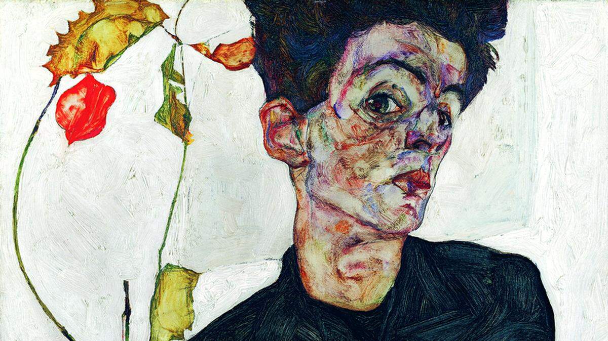 ‘Autorretrato’, 1912, colores opacos sobre madera. 12.6 x 15.6 pulgadas.