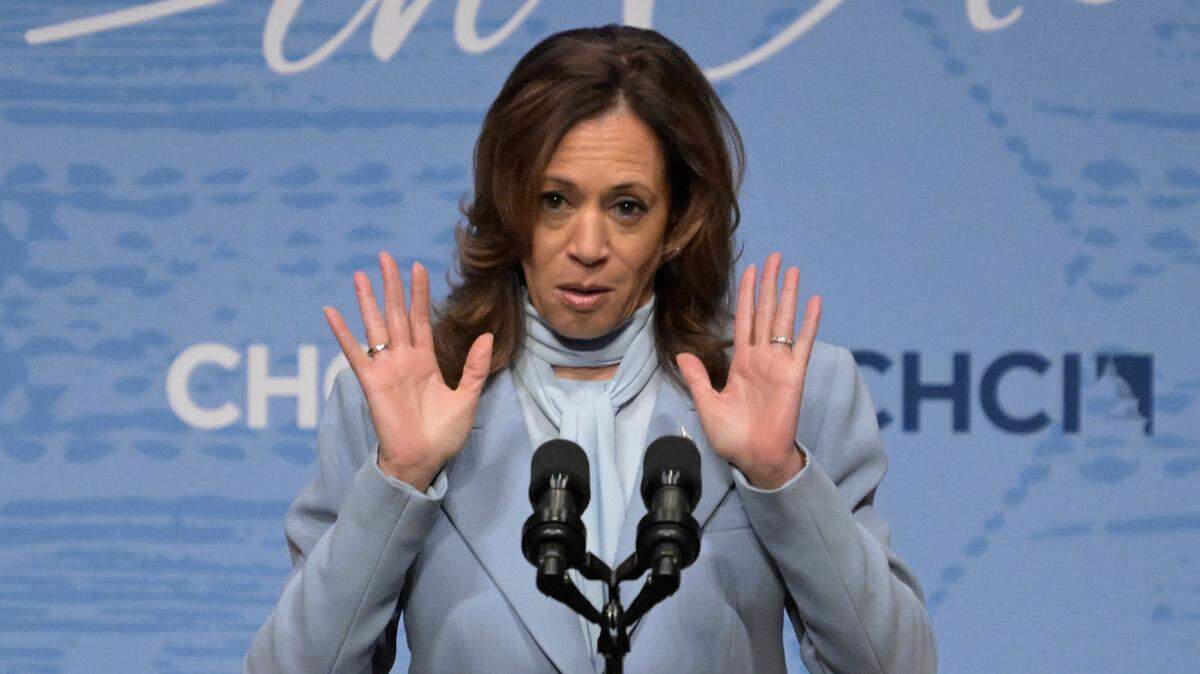 La vicepresidenta de Estados Unidos, Kamala Harris, pronuncia un discurso en el Instituto del Caucus Hispano del Congreso durante la 47.ª Conferencia Anual de Liderazgo en Washington, DC, EE. UU., el 18 de septiembre de 2024, en el Anfiteatro/Ronald Reagan Trade Center. 