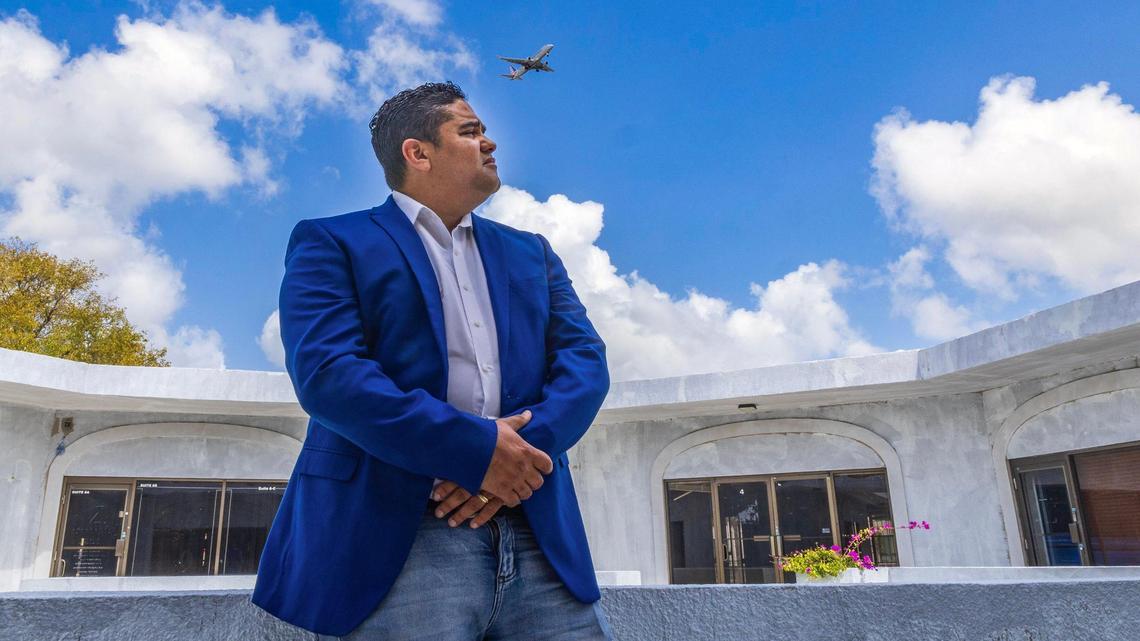 Esteban Rodríguez, photographed outside the offices of the media company Cuba Primero in Doral, where he works, on Wednesday, April 2, 2025. Rodríguez is an independent journalist and activist with Cuba’s opposition San Isidro Movement. He entered the U.S. with an I-220A and now faces the same uncertainty affecting thousands of immigrants following President Trump’s new measures.