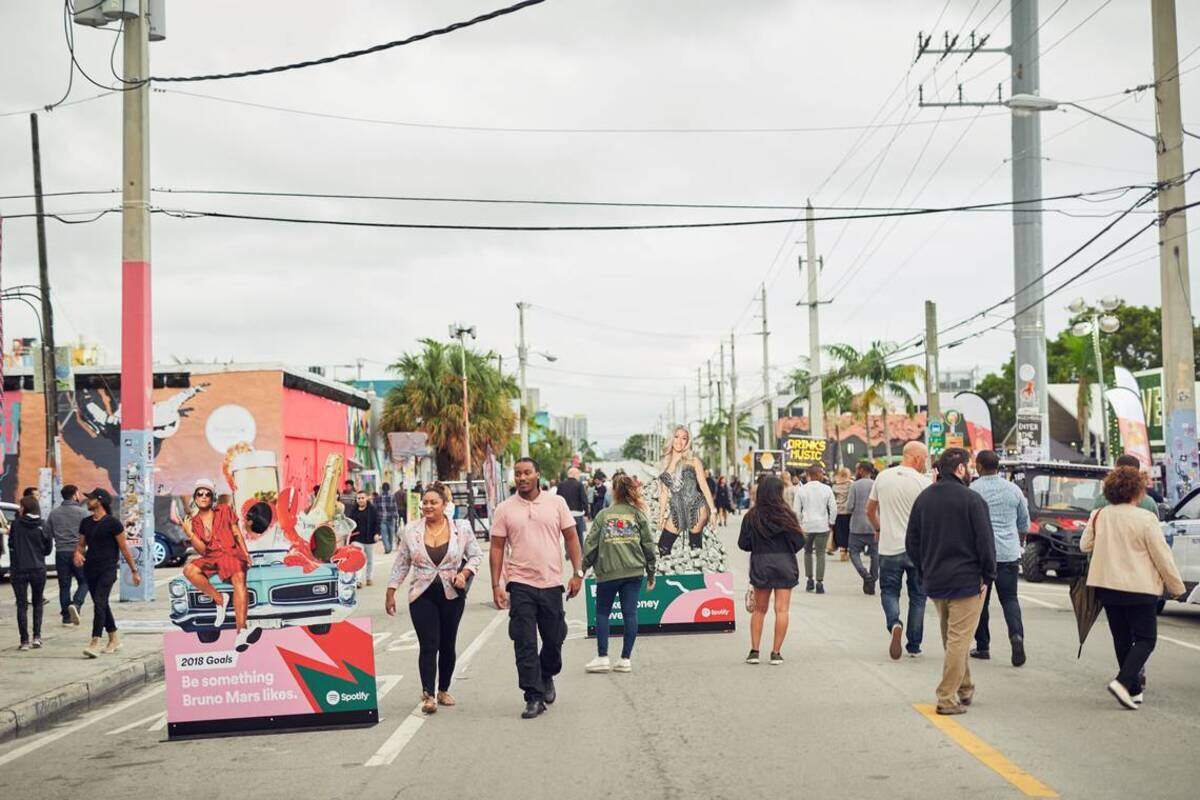 La calle peatonal en la Second Avenue de Wynwood en diciembre del 2017.