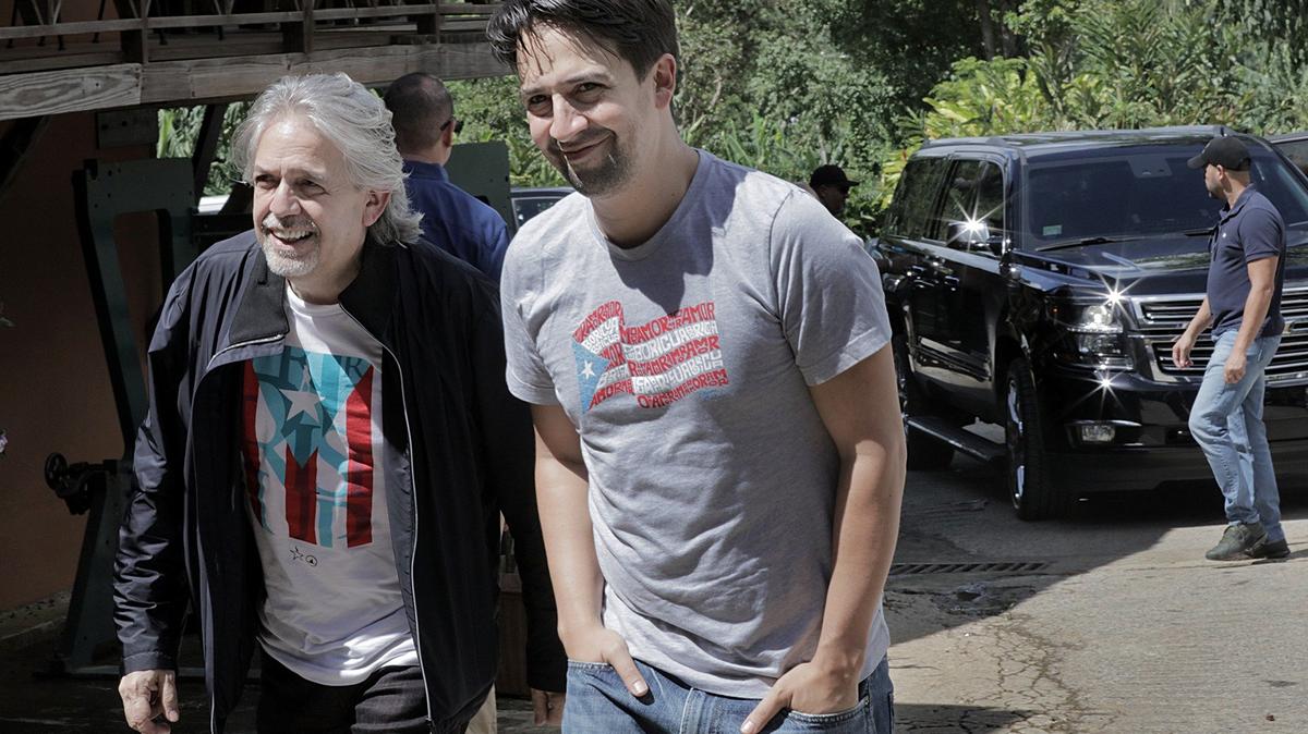 Luis Miranda Jr. junto su hijo, el polifacético artista Lin-Manuel Miranda.