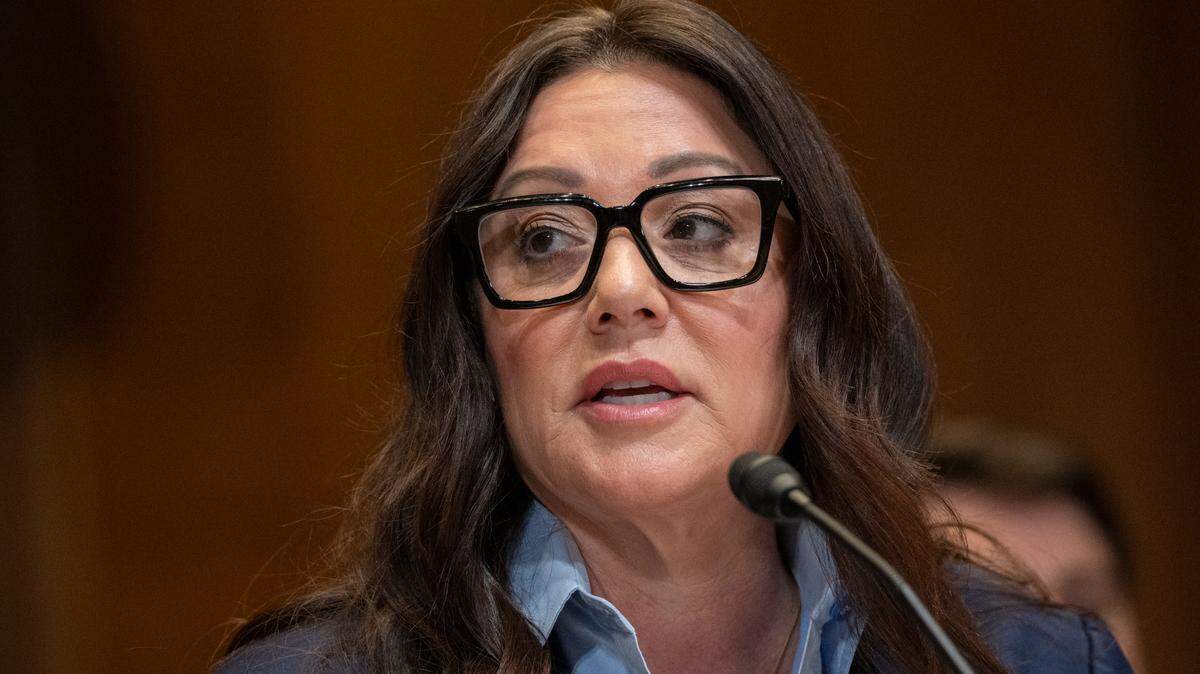 La secretaria de Trabajo de Estados Unidos, Lori Chavez-DeRemer, habla durante las audiencias del Subcomité de Asignaciones del Senado para los Departamentos de Trabajo, Salud y Servicios Humanos, Educación y agencias relacionadas en Washington D.C., el jueves 22 de mayo de 2025.