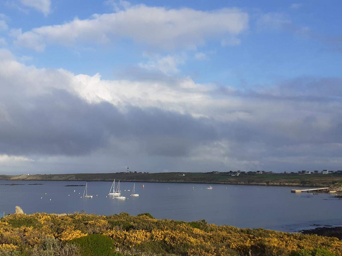 Fabulosa vista de la bahía de Lampoul desde la casa de turismo de Véronique Noret.