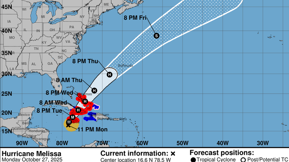 Melissa, huracán categoría 5, amenaza con devastar a Jamaica, Cuba y Bahamas