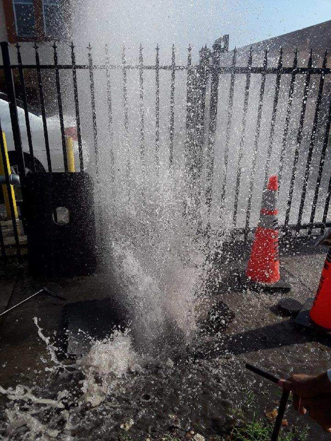 In the east, the older part of Hialeah, as well as in the west, it is common to see leaking water pipes that cause flooding in the city.