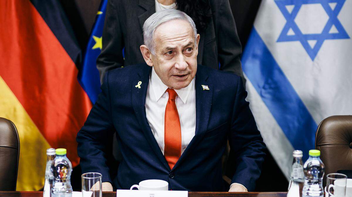 El primer ministro de Israel, Benjamín Netanyahu, durante una reunión en Jerusalén, el 31 de julio de 2025.
