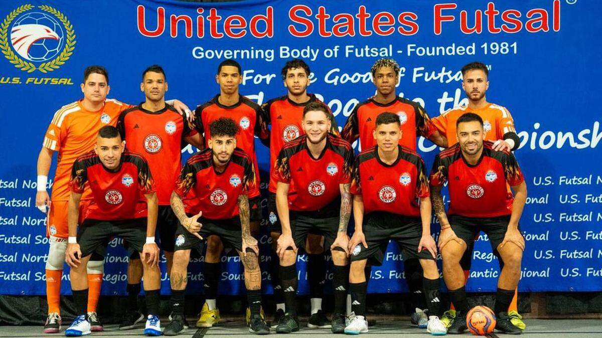 La selección de Futsal de la Florida Miami Anels FS en el campeonato regional-nacional de Estados Unidos.