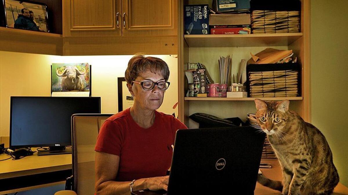 Carol Harlow dejó su empleo y trabaja desde el hogar. Paga $600 mensuales por COBRA, una ley federal que obliga la continuación del plan de salud de la compañía por 18 meses, con el antiguo empleado pagando el costo total del seguro.