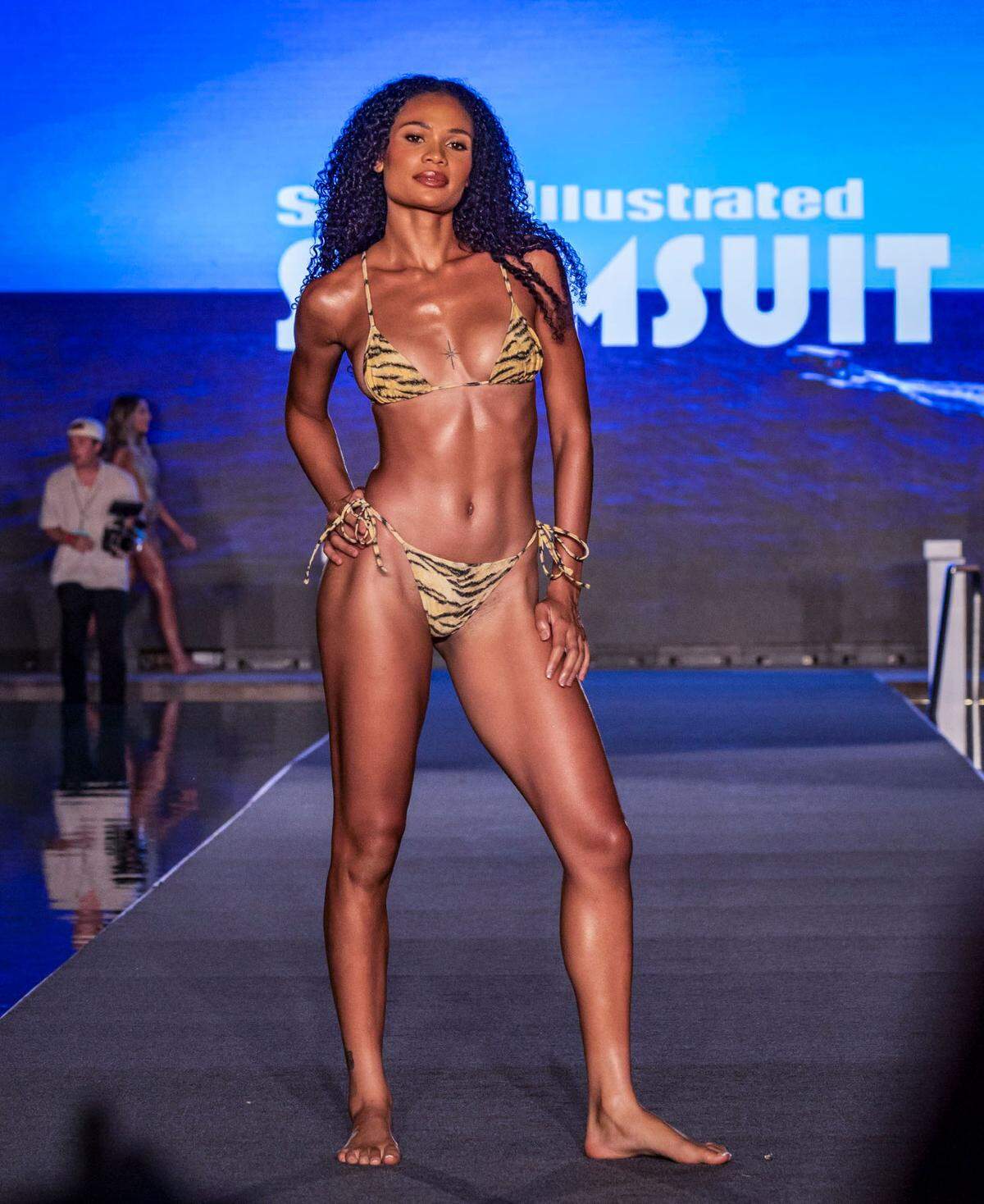 Athlete Dominique Ruotolo walks the Sports Illustrated Swimsuit Runway 2025 Show at the W South Beach, in Miami Beach, on Saturday May 31, 2025.