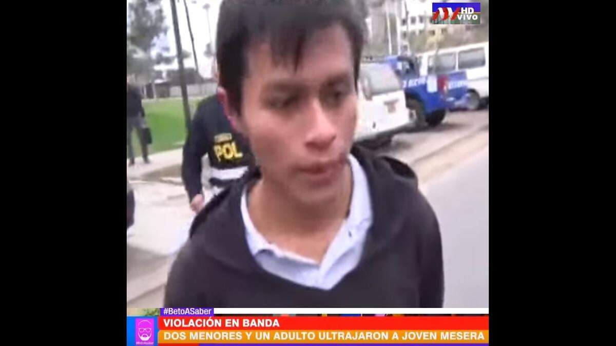 Branller Stalin Casique Sajami, de 20 años, fue uno de los tres arrestados por haber presuntamente haber violado a una venezolana de 18 años en Perú.