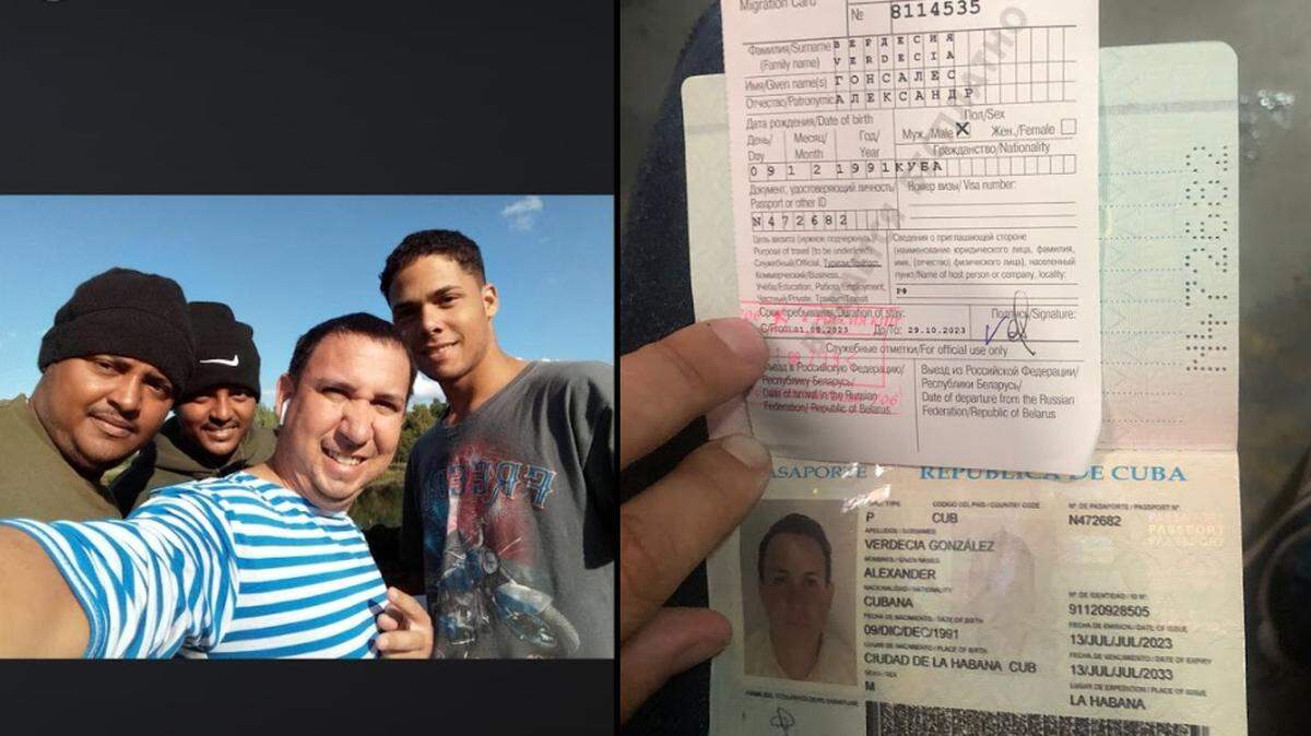 Mercenarios cubanos entrenando en Rusia.