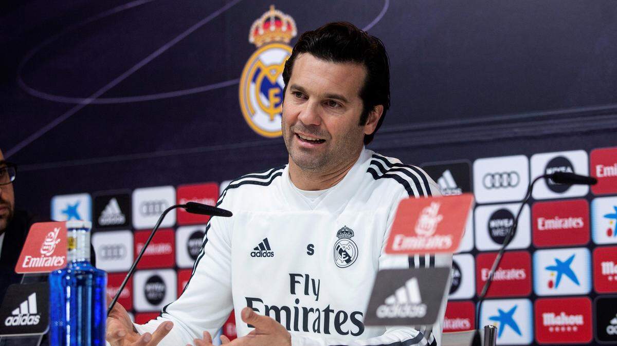 El técnico argentino del Real Madrid, Santiago Solari, durante la rueda de prensa posterior al entrenamiento realizado en la Ciudad Deportiva de Valdebebas, el 26 de enero de 2019.