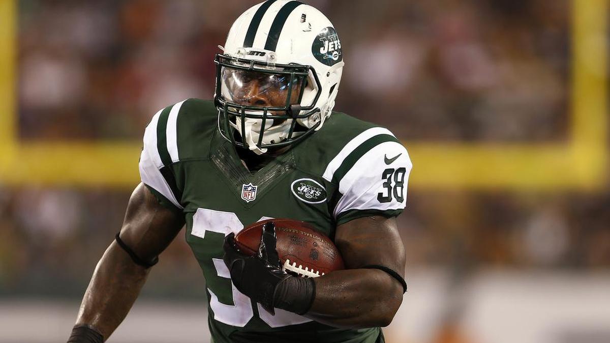 Zac Stacy with the New York Jets at MetLife Stadium Sept 3. 2015, in East Rutherford, New Jersey. (Rich Schultz / Getty Images / TNS)