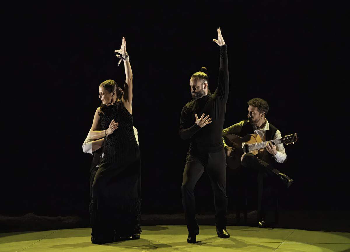 Sara Baras y Daniel Saltares en “Vuela”.