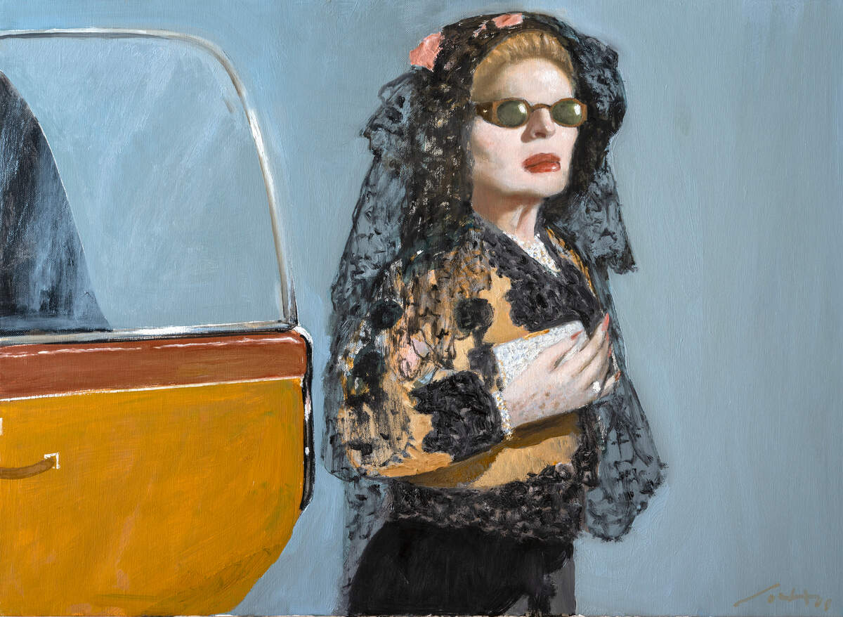 ‘Piety’, 2018, óleo sobre lienzo, 32.5 x 45 pulgadas.