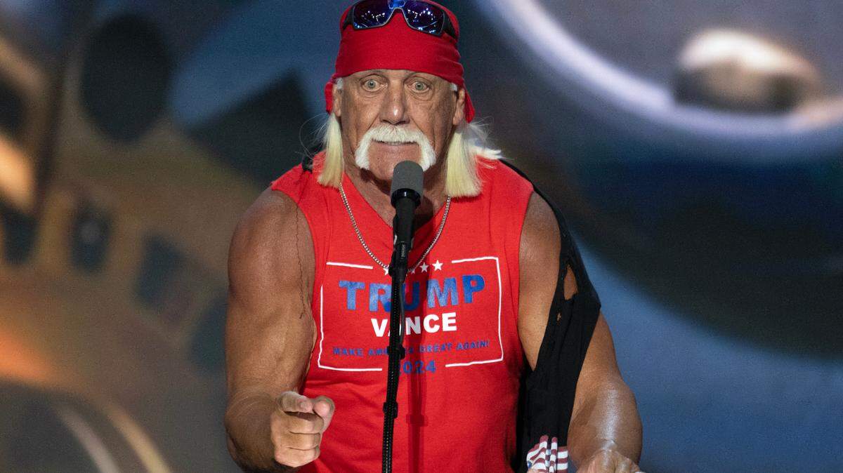Hulk Hogan durante el cuarto día de la Convención Nacional Republicana de 2024 en el Fiserv Forum de Milwaukee, Wisconsin, el jueves 18 de julio de 2024.