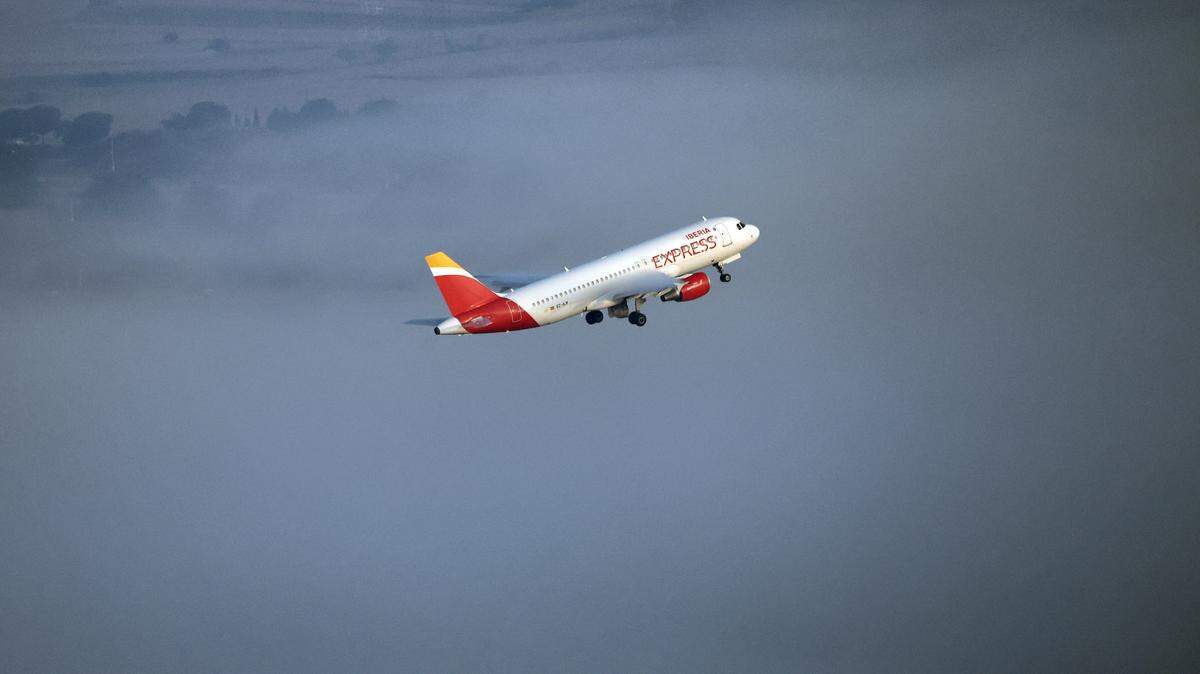 A Spanish airlines Iberia's Airbus A320 airplane takes off at the Madrid-Barajas Adolfo Suarez Airport in Madrid, on June 12, 2025. (Photo by Thomas COEX / AFP) (Photo by THOMAS COEX/AFP via Getty Images)