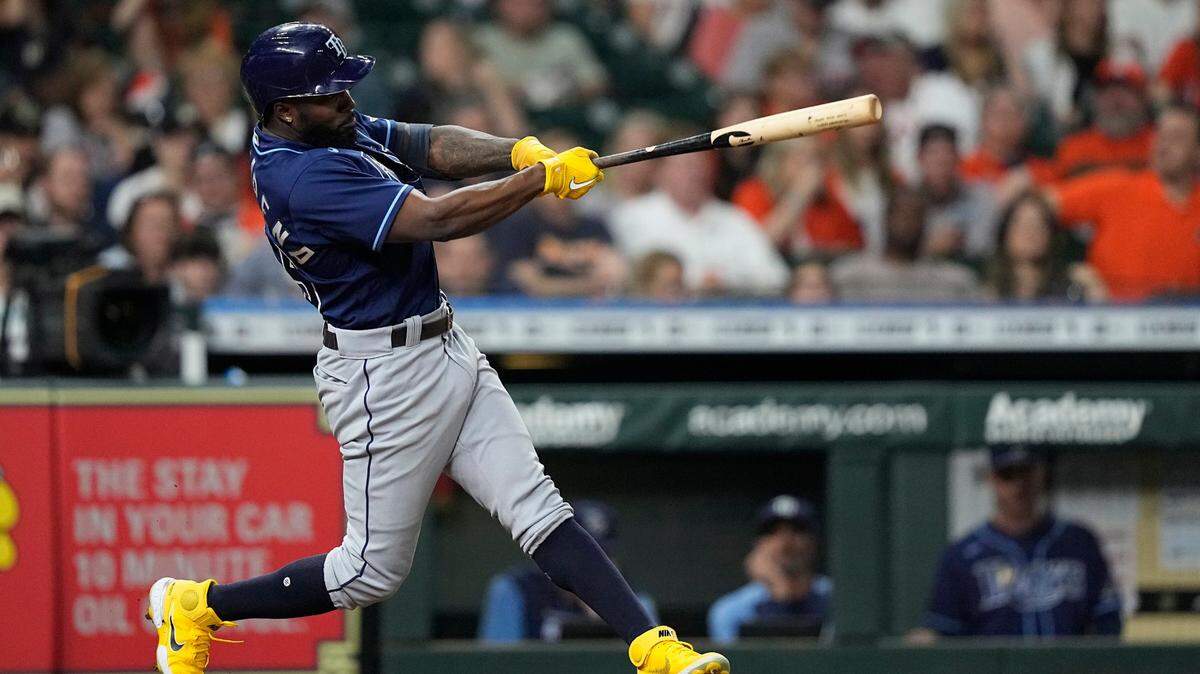 El jardinero Randy Arozarena es uno de los baluartes de la ofensiva de los Rays de Tampa Bay para la postemporada.