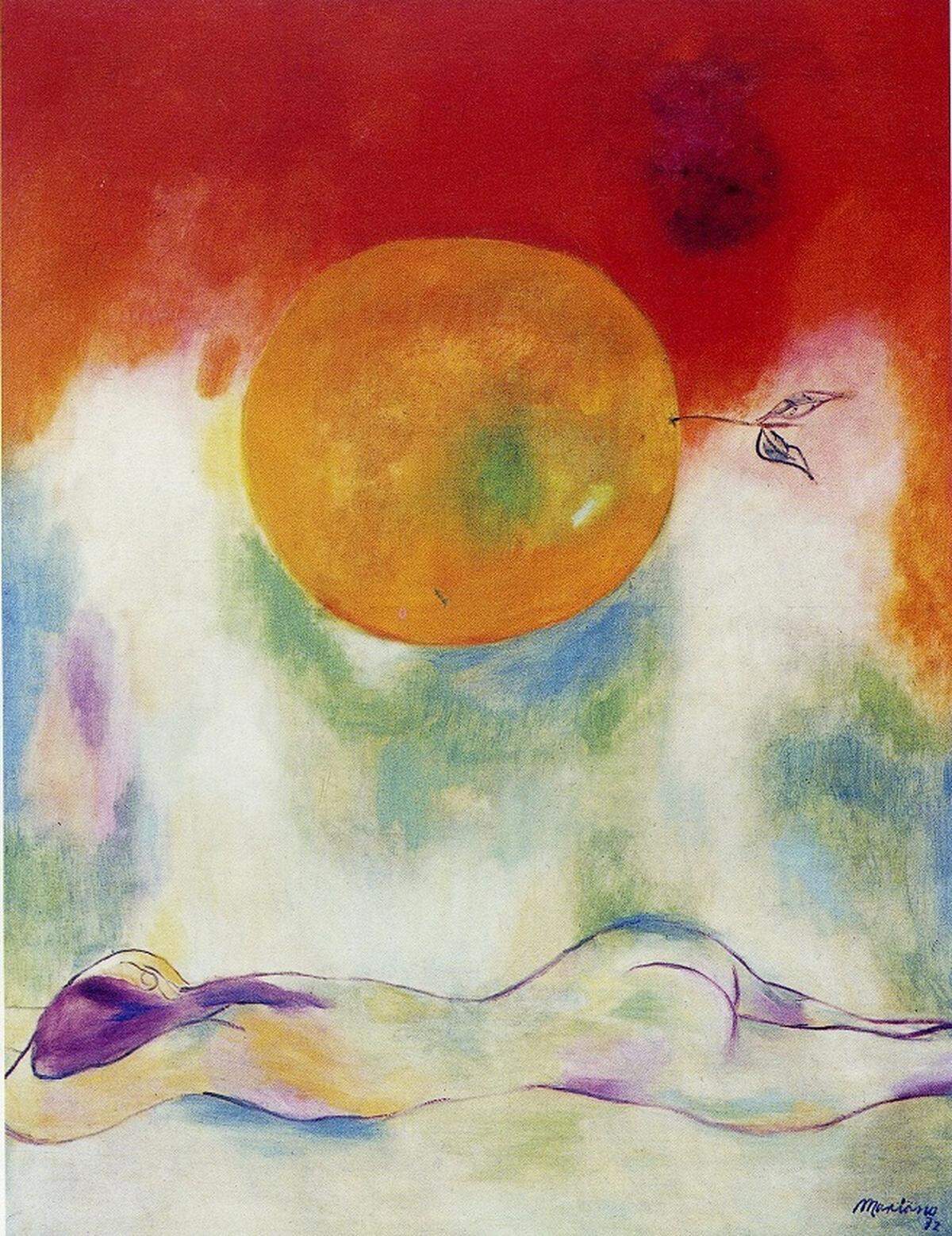 ‘La Naranja’, 1972, de la serie ‘Frutas y realidad’, óleo sobre lienzo, 50 3/4 x 39 3/8 pulgadas.