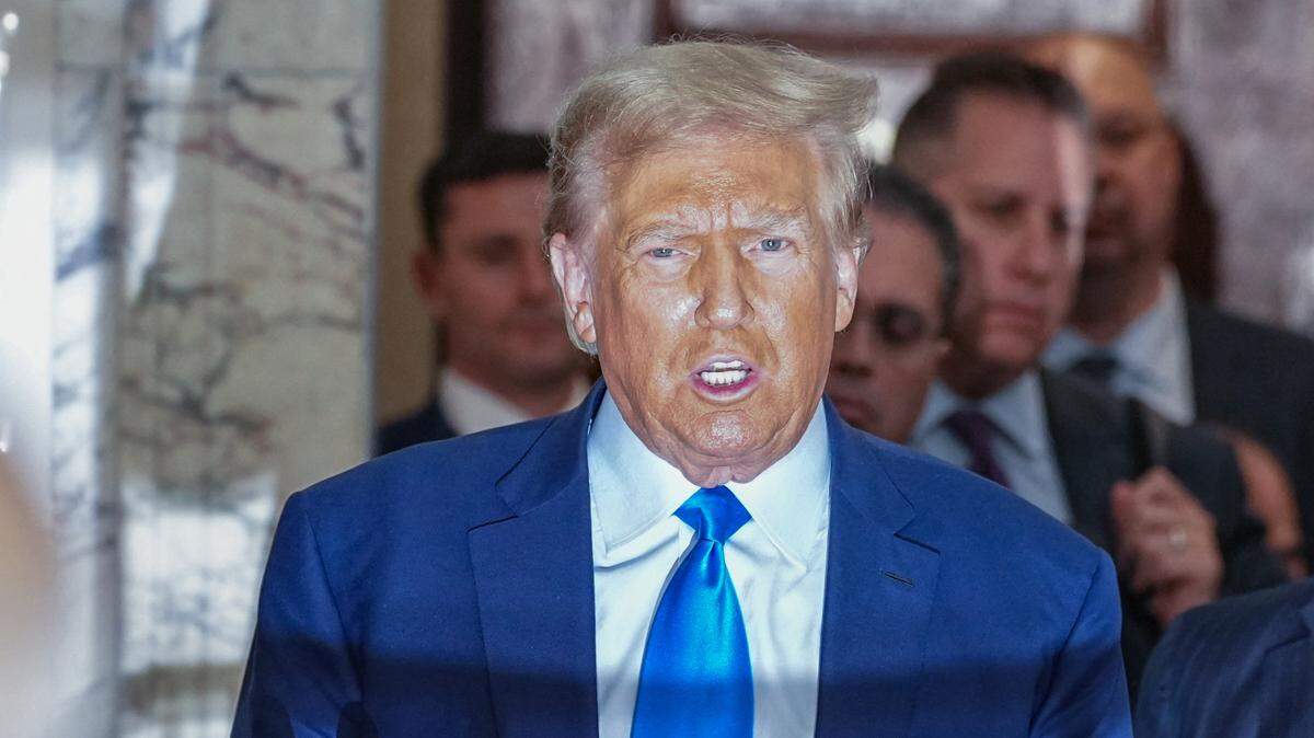 El expresidente Donald Trump comparecerá ante un tribunal civil el 24 de octubre de 2023 por los cargos presentados en su contra por la fiscal general de Nueva York, Letitia James. (Foto de John Nacion/NurPhoto) (Foto de John Nacion/NurPhoto/NurPhoto vía AFP)