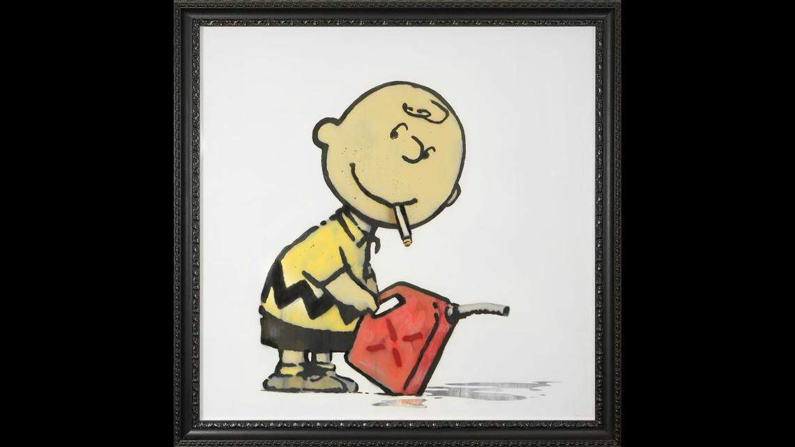 ‘Charlie Brown’, 2010, by Banksy sold for $4 million at Art Week..