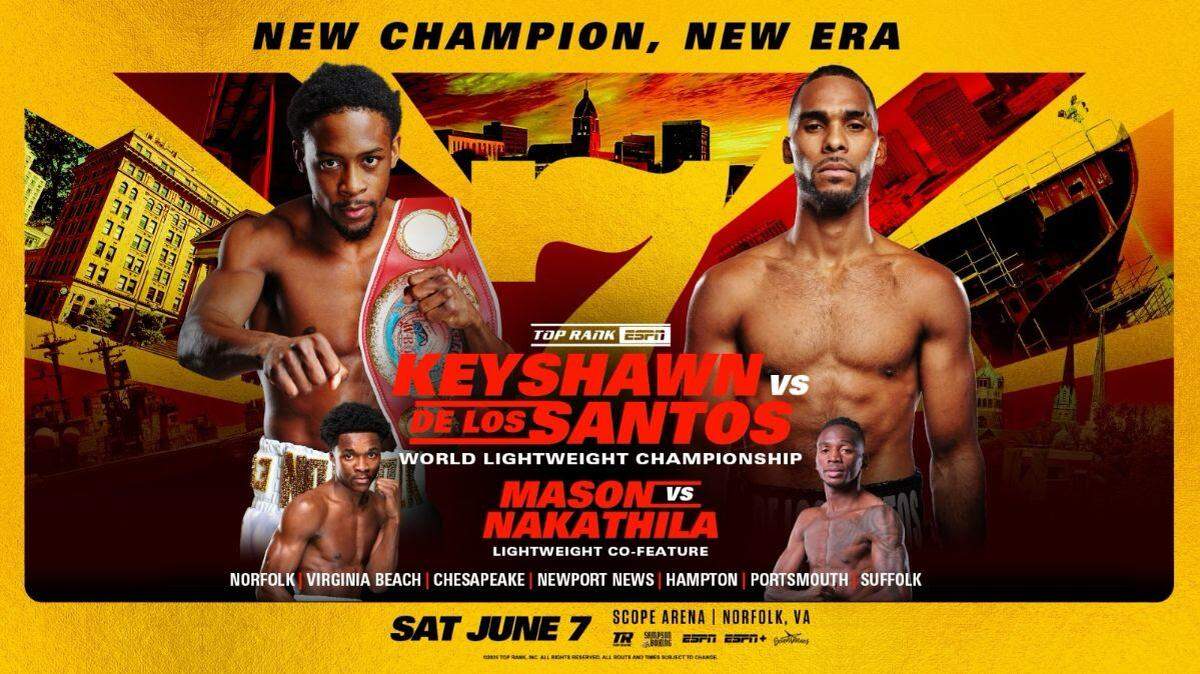 El dominicano Edwin de los Santos (der.) asegura que su rival no sabe con quién se está metiendo y promete una victoria contundente en su mejor momento sobre Keyshawn Davis.
