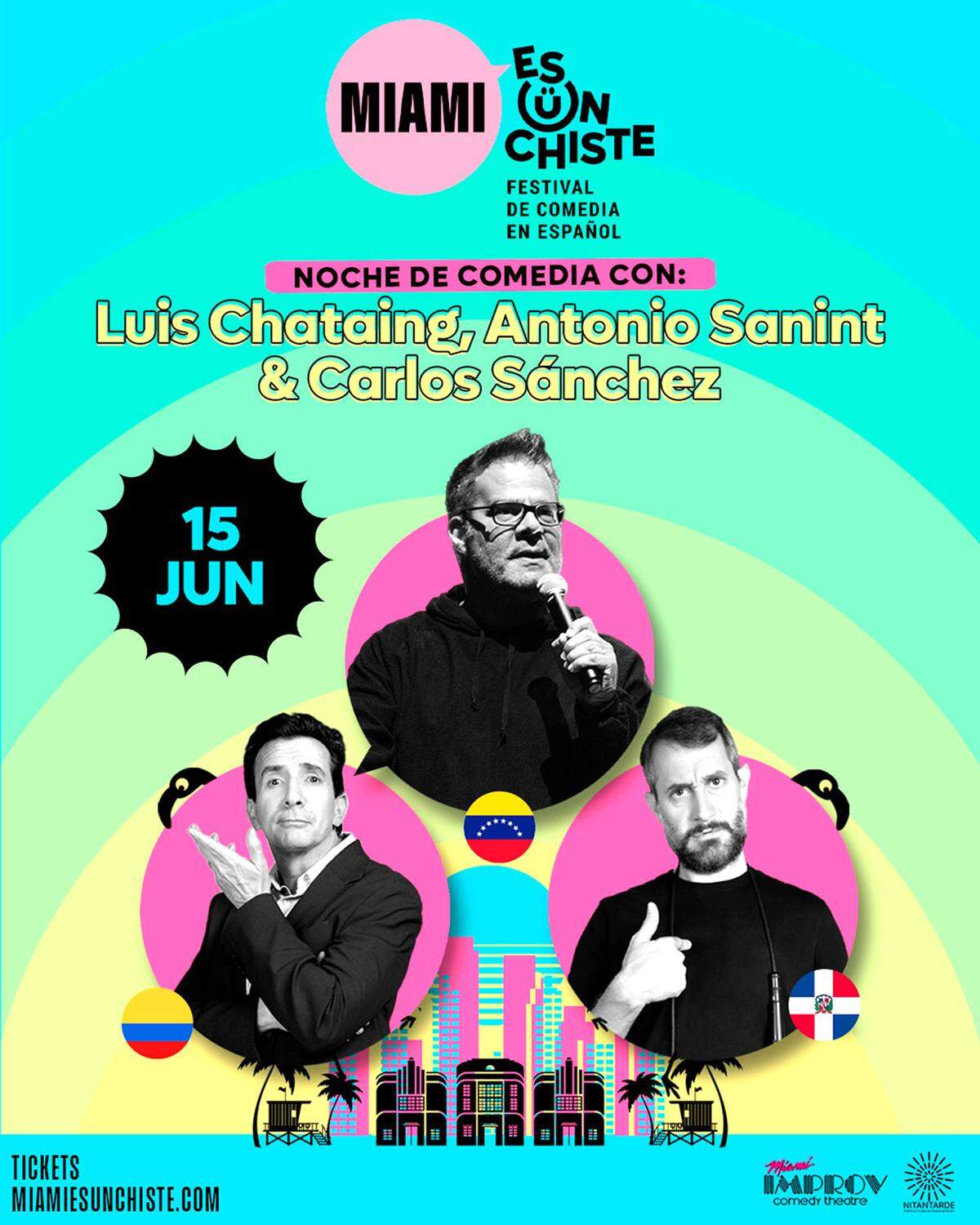 Carlos Sánchez, Juan Cajiao y Luis Chataing.