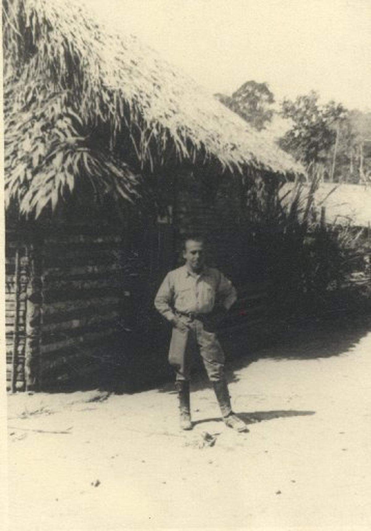 Elias Roth en 1944, en una zona minera del Amazonas venezolano.