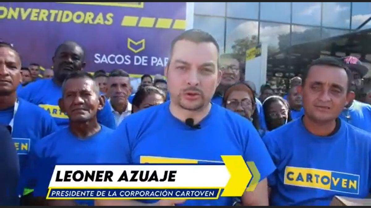 Captura de pantalla de un mensaje en video de Leoner Azuaje dirigido al gobernante Nicolás Maduro meses antes de su arresto.