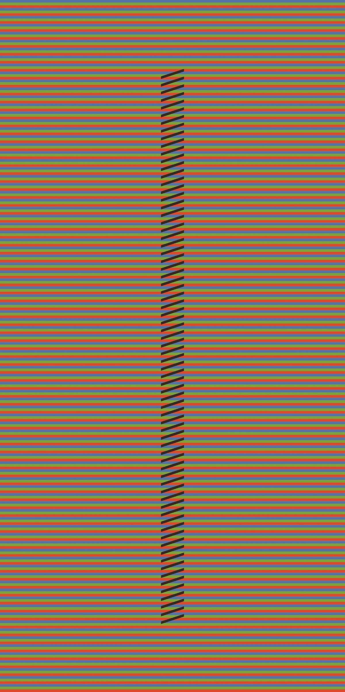 “Inducción a doble frecuencia Celia”, 2010, 2010, de Carlos Cruz Diez. Serigrafía, 39.3 x 27.5 pulgadas. Edición de 75, Edición ArtNexus.