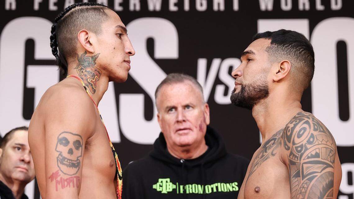 Jovanie Santiago (D) vuelve a la acción este sábado 11 de febrero. El puertorriqueño enfrentará a Mario “Azteca’‘ Barrios en un combate a 10 asaltos en el peso welter en el Alamodome de San Antonio, Texas