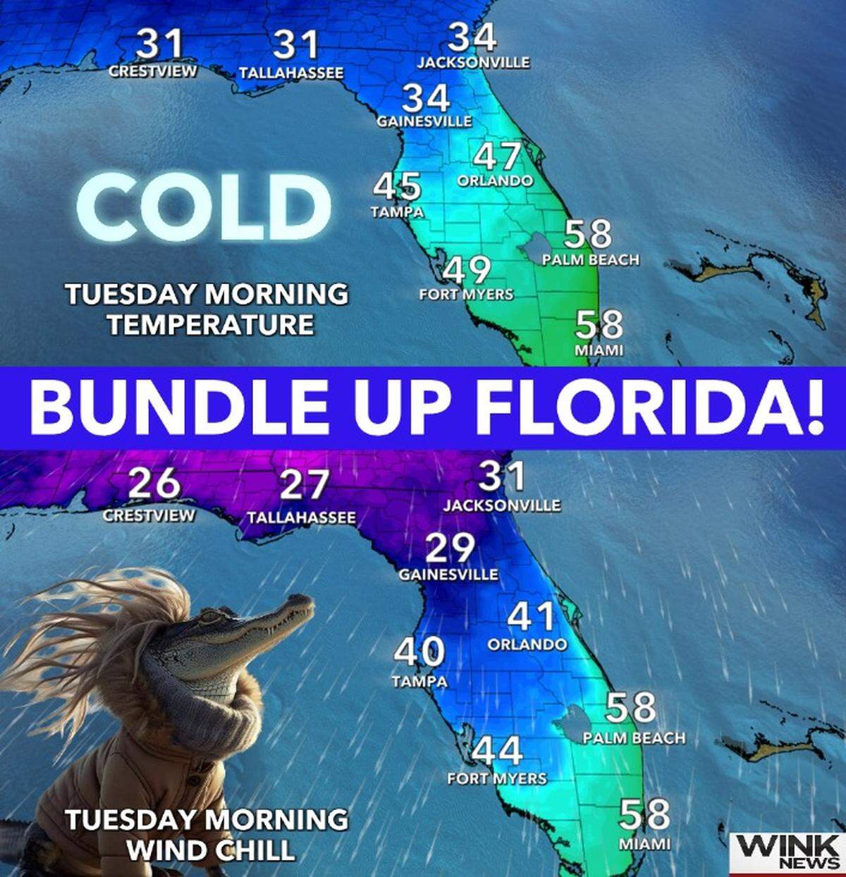 Se acerca frente frío a Miami.