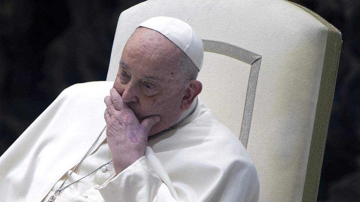 El papa Francisco durante la audiencia general semanal en el Salón Pablo VI de El Vaticano, el 12 de febrero de 2025.