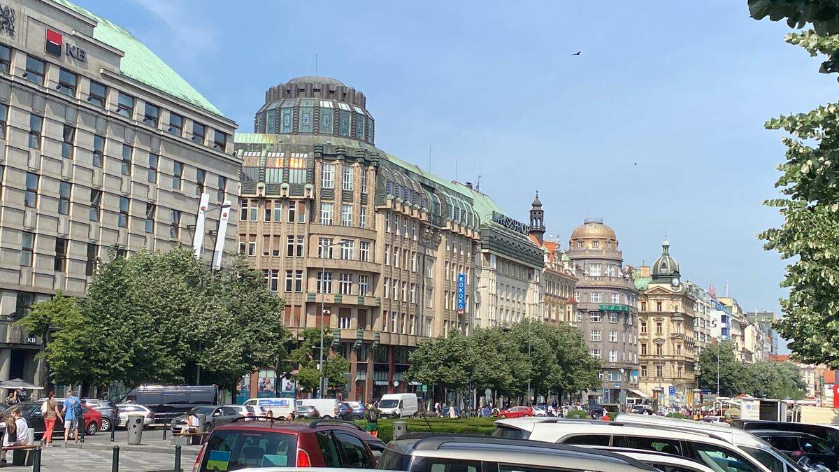 Edificios neoclásicos de Praga.