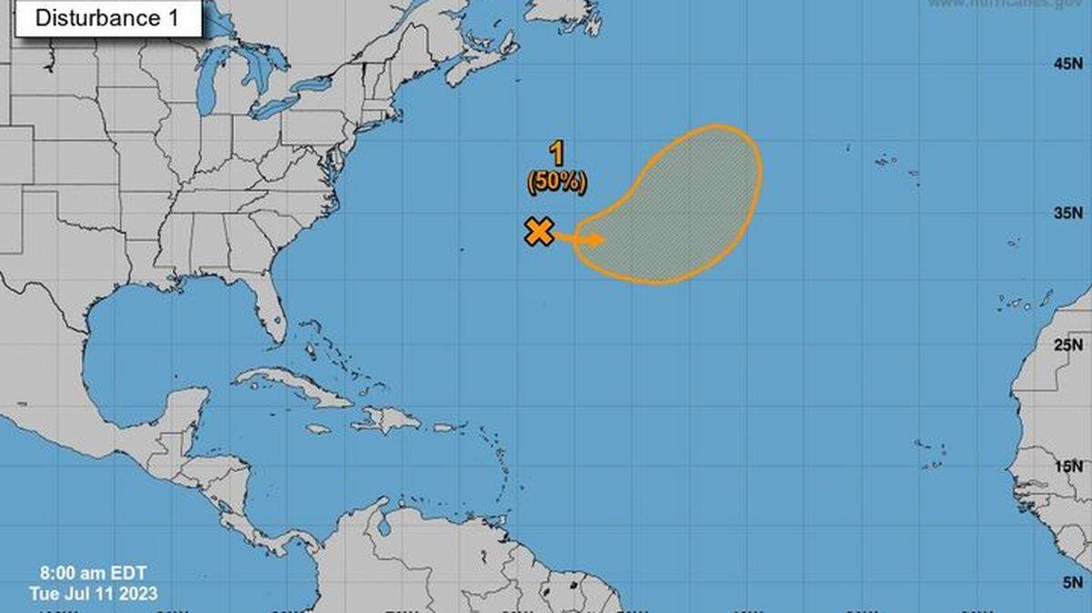 Este sistema tiene 50% de probabilidad de formarse en el Atlántico.