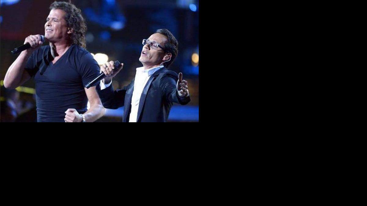Carlos Vives y Marc Anthony promediaron más de un millón de dólares de ingreso bruto por espectáculo. EFE