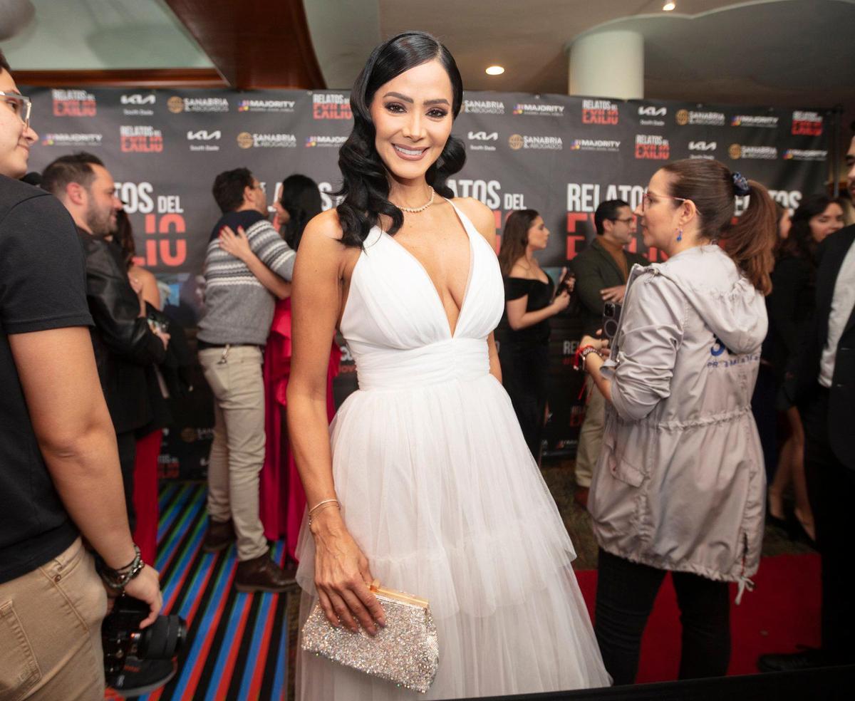 Norkys Batista durante el estreno de la película ‘Relatos del exilio’ el 27 de febrero, 2024, en Miracle Mile, Miami.