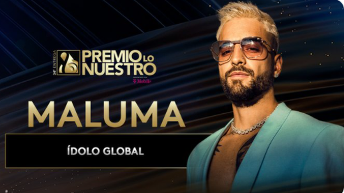Maluma fue reconocido como Ídolo Global el jueves por la noche en la ceremonia de Premio Lo Nuestro, en la que destacó que su país, Colombia, es mucho más que los estereotipos por el narcotráfico.