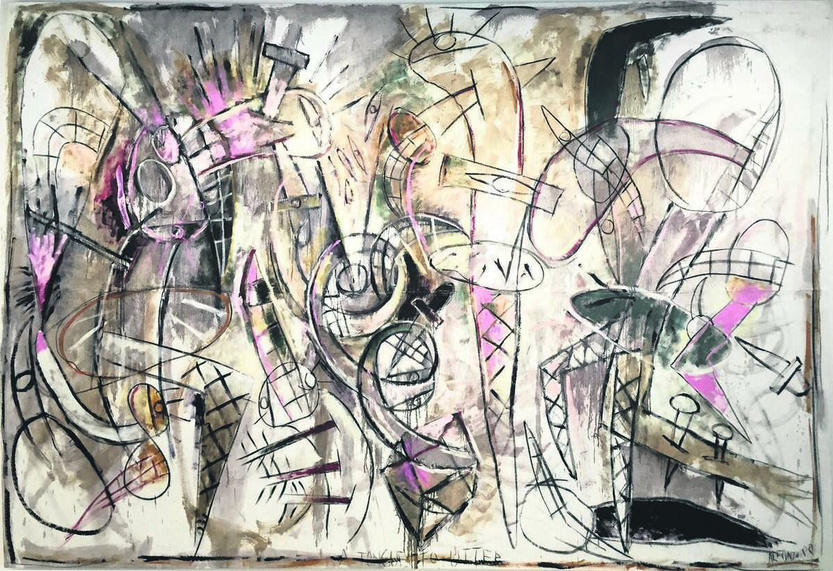 ‘A Tongue to Utter’, 1988, de Carlos Alfonzo. El ICA Miami expone “Carlos Alfonzo: Pinturas tardías” (hasta el 27 de noviembre), que reúne más de una docena de pinturas realizadas por el artista cubanoamericano en 1990, su último año de producción.