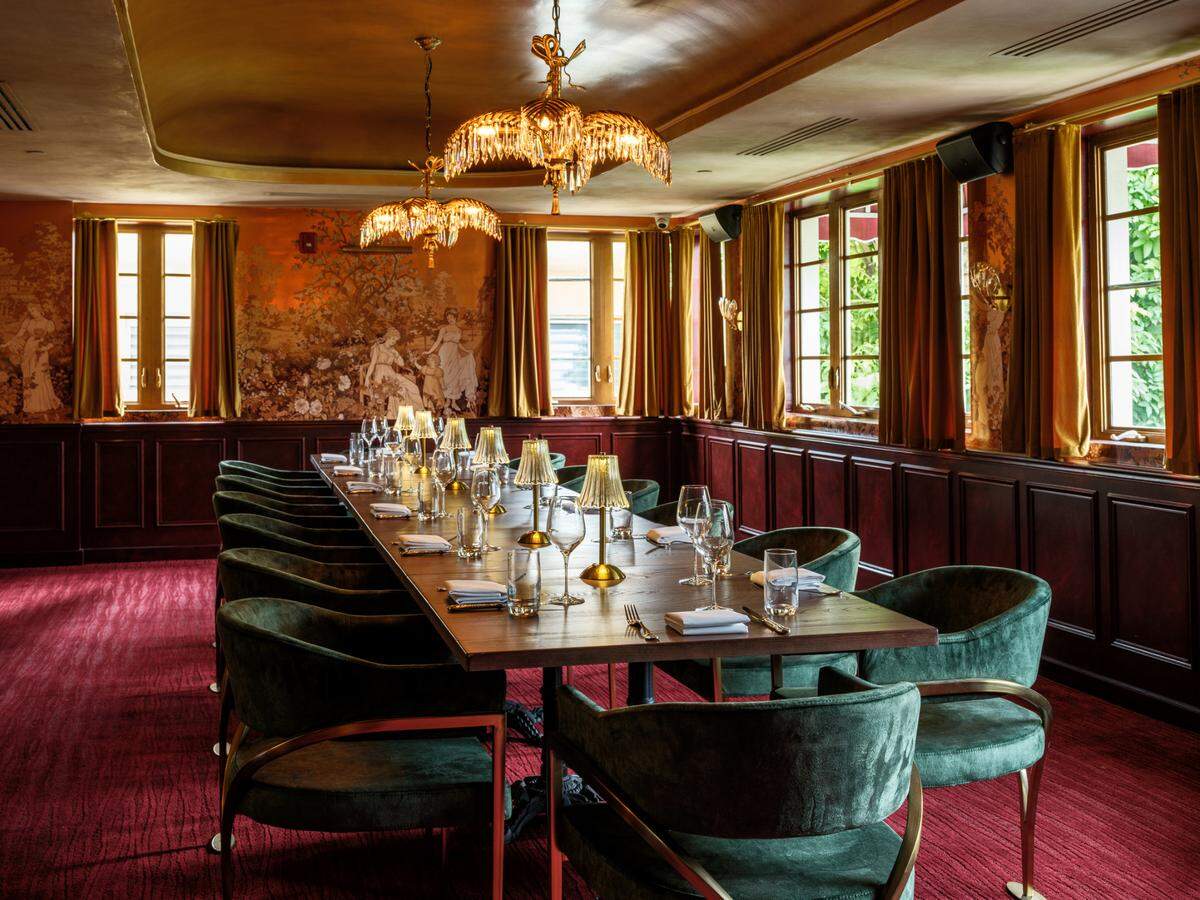 El comedor privado del restaurante La Grande Boucherie en Miami Beach.