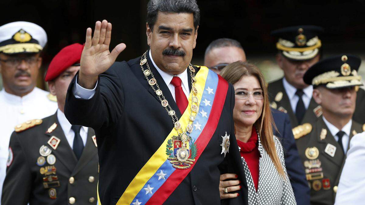 El mandatario venezolano Nicolás Maduro en un acto en el fuerte Tiuna en Caracas, Venezuela el 24 de mayo de 2018.