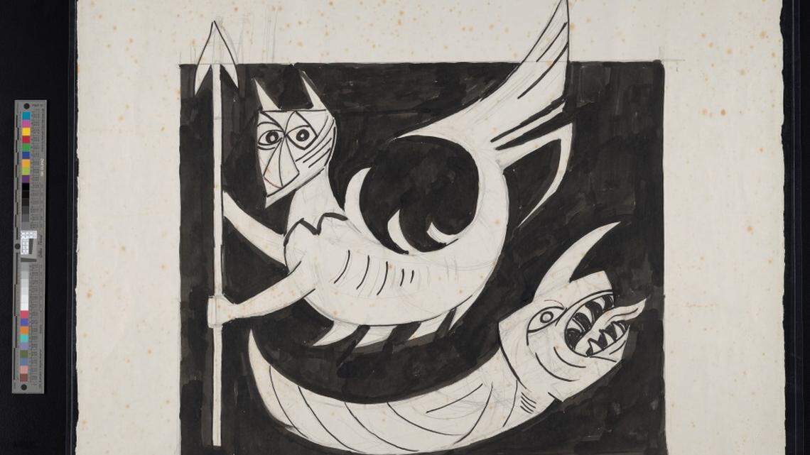 “Untitled”, de Lydia Cabrera. Tinta y lápiz sobre papel.