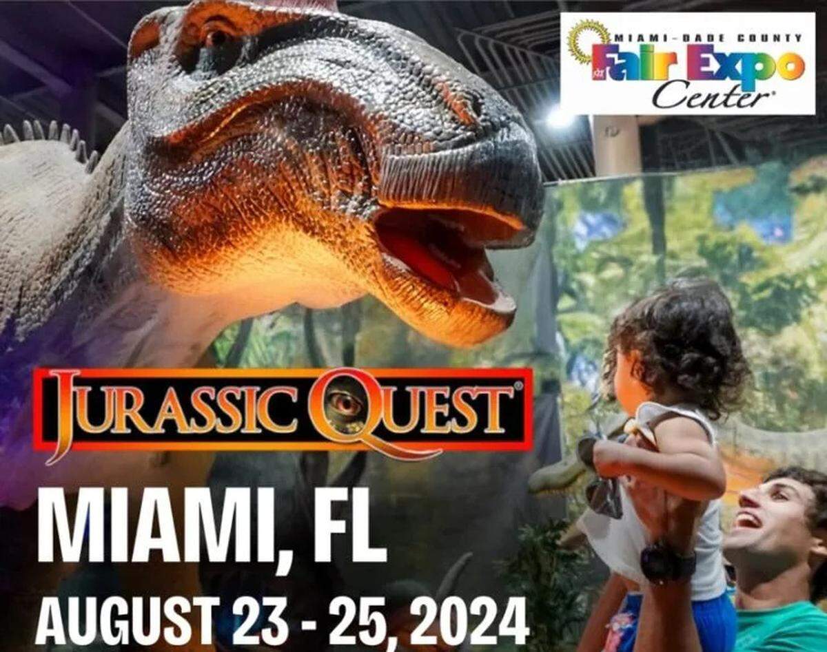 Jurassic&nbsp;Quest, exposición itinerante que ofrece emocionantes eventos sobre dinosaurios para toda la familia en Tamiami Park.