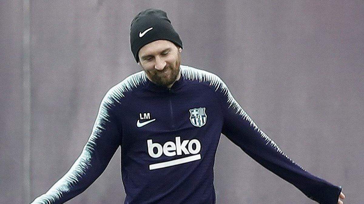 El delantero argentino Leo Messi durante el entrenamiento de la plantilla azulgrana, el 2 de noviembre de 2018 en la ciudad deportiva Joan Gamper en Barcelona.