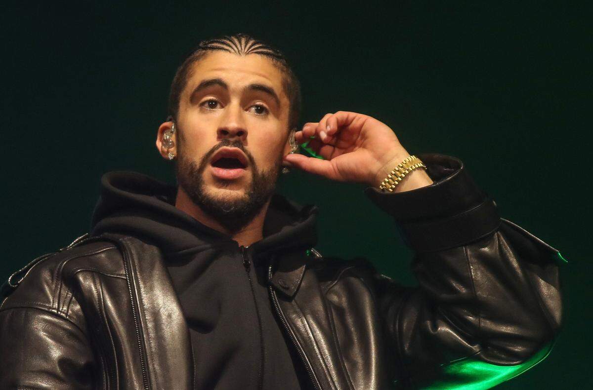Bad Bunny performs on the Coachella Stage at the Coachella Valley Music and Arts Festival at the Empire Polo Club in Indio, Calif., Friday, April 21, 2023. Coachella Friday Week 2 33