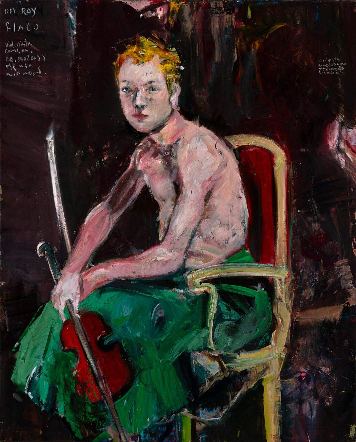 ‘Un Roy flaco’, 2022, óleo sobre lienzo, 48 X 60 pulgadas.