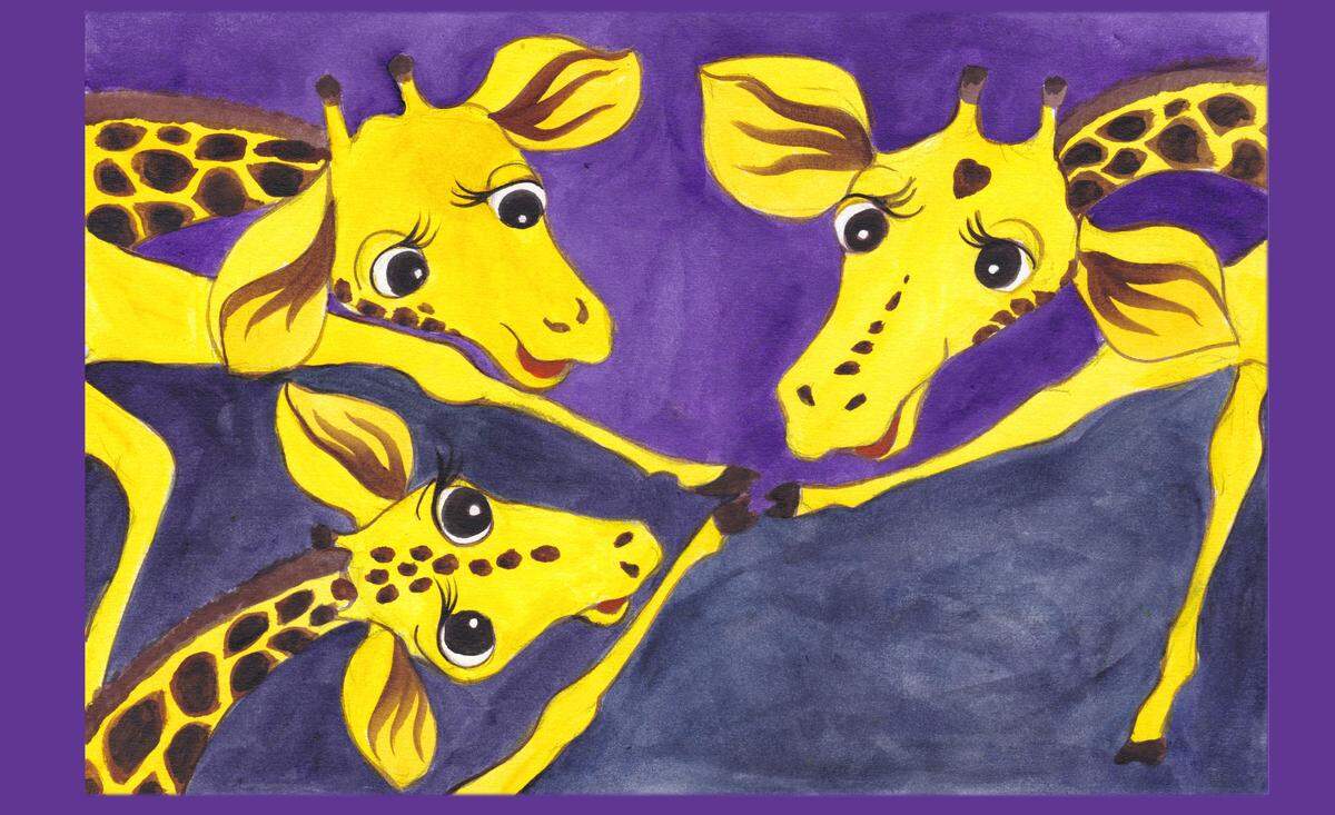 “Jirafas”, ilustración de Iris Fundora. 